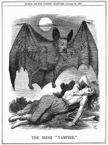 Irlannin vampyyri, 1885 tekijältä John Tenniel