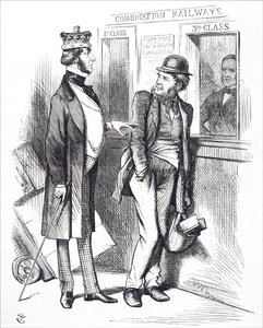 Junaliikenteen hinnat nousevat. tekijältä John Tenniel