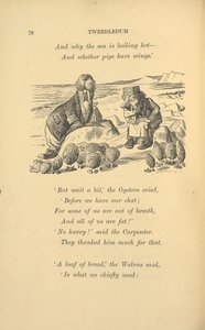Mursu ja puuseppä ostereilla. tekijältä John Tenniel