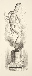 There Goes Bill!, Alices Adventures in Wonderland, kirjoittanut Lewis Carroll (1832 - 98), pub. 1891 tekijältä John Tenniel