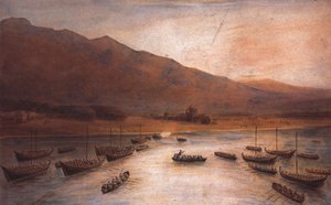 Brittiläiset joukot laskeutuvat Ras Al Khaimahiin 1809, tekijä J. Thirtle. tekijältä John Thirtle