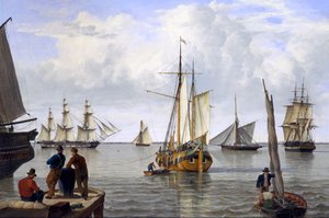 Toimitus Thamesin suistossa, 1820 tekijältä John Thomas Serres