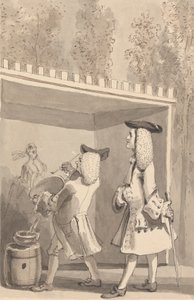 Hogarthin maalaus Vauxhall Gardensissa Jonathan Tyersin läsnäollessa tekijältä John Thomas Smith