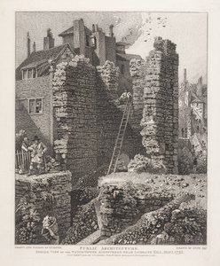Ludgate Hillin läheltä löydetyn vartiotornin sisänäkymä, 1. toukokuuta 1792 tekijältä John Thomas Smith