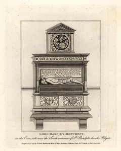Lord Darcien muistomerkki St Botolphin kirkossa, Aldgate tekijältä John Thomas Smith