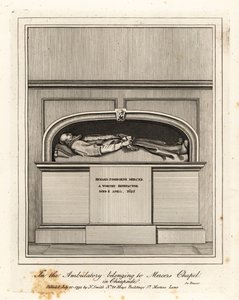 Muistomerkki Richard Fishbourne Mercerille, kuoli 1625, Ambulatory in Mercers Chapel, Cheapside tekijältä John Thomas Smith