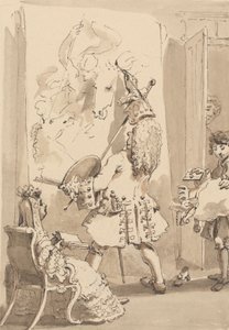 Sir James Thornhillin poika astuu mestarinsa maalaushuoneeseen toimittamaan nippu ja kirje Lady Thornhillin läsnäollessa tekijältä John Thomas Smith