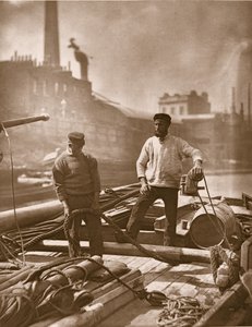 Työntekijät "Silent Highwaylla", "Street Life in London", 1877-78 (woodburytype) tekijältä John Thomson