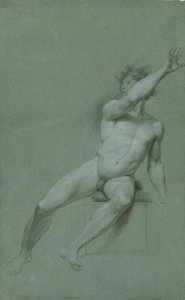 Luonnos miehen alastonelämän tutkimuksesta tekijältä John Trumbull