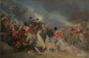 Kenraali Mercerin kuolema Princetonin taistelussa, 3. tammikuuta 1777 (keskeneräinen versio) tekijältä John Trumbull