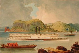 The Steamboat, "Iron Witch" (öljy pellavalle) tekijältä John V. Cornell