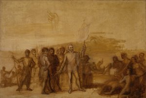 Kolumbuksen laskeutuminen, n. 1840.