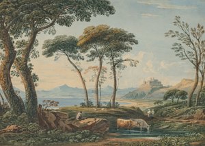 Harlechin linna ja Snowdon kaukaa, Pohjois-Walesissa tekijältä John Varley
