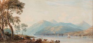 Glengary Loch, päivämäärä tuntematon (akvarelli paperille) tekijältä John Varley
