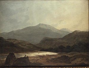 Moel Hebog: katsoo alas laaksoon Dinas Emrysin läheltä tekijältä John Varley