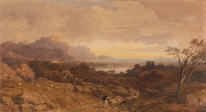 Romanttinen maisema kaukaisilla vuorilla tekijältä John Varley