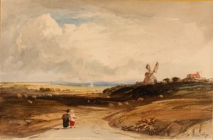 Pieni maisema hollantilainen, 1800-luvun alku.
