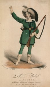 T Cooke Adolphina Weberin kuuluisassa romanttisessa oopperassa Der Freischutz, joka esitetään Theatre Royal Drury Lanessa. tekijältä John W. Gear