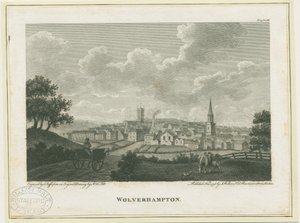 Wolverhampton - Lounaisnäkymä: kaiverrus, nd [c 1796]