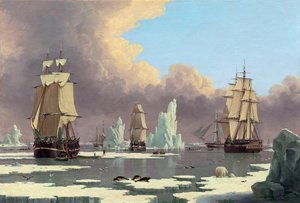 Pohjoinen valaiden kalastus: Joutsen ja Isabella, n. 1840