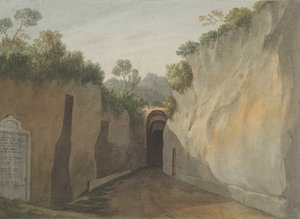 Sisäänkäynti Posillipon luolaan, Napoli, 1778-79. tekijältä John Warwick Smith