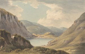 Llyn Geirionedd ei kaukana Trefriewistä, Conway-joella, Carnarvonshiressä tekijältä John Warwick Smith