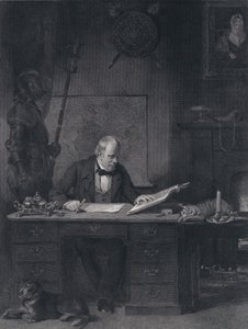 Sir Walter Scott tutkimuksessaan (kaiverrus) tekijältä John Watson Gordon