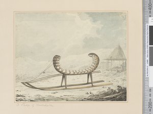 F.40 Kamtšatkan kelkka, n. 1783-84 (akvarelli) tekijältä John Webber