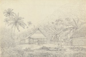 Näkymä Krakatoa saarelta tekijältä John Webber