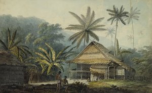 Näkymä Krakatoa saarelta, tekijältä John Webber