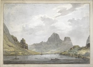 Näkymä Papetoai Baylle, Mooreassa tekijältä John Webber
