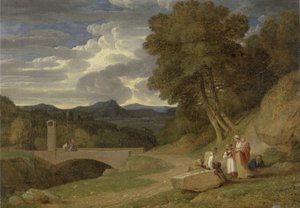Italialainen maisema (öljy kankaalle) tekijältä John White Abbott