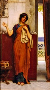 Ompele ajassa (tyhjät ajatukset) tekijältä John William Godward