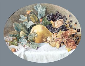 Asetelma hedelmien kanssa, 1876.