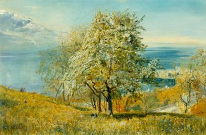 Alppien järvi tekijältä John William Inchbold