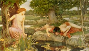 Kaiku ja Narcissus, 1903, c1915. tekijältä John William Waterhouse