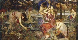 Flora ja sefyyrit, tekijältä John William Waterhouse
