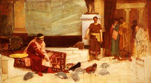 Keisari Honoriuksen suosikit tekijältä John William Waterhouse