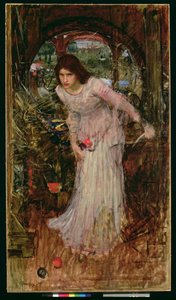 Huonekalut ja erilaiset esineet 1100- ja 1300-luvuilta tekijältä John William Waterhouse
