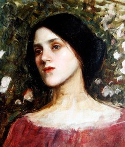 The Rose Bower, n. 1910 (öljy kankaalle) tekijältä John William Waterhouse