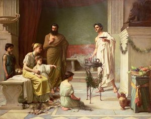 Huonekalut ja erilaiset esineet 1100- ja 1300-luvuilta tekijältä John William Waterhouse
