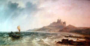 Bamburghin linna tekijältä John Wilson Carmichael