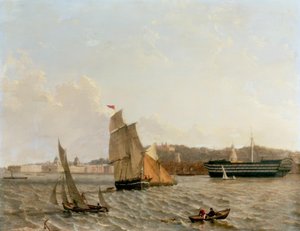 Näkymä Thamesin yli Greenwichiin ja Greenwichin sairaalaan, tekijältä John Wilson Carmichael