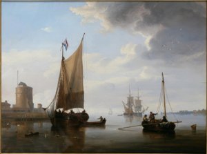 Kalastajat rauhallisella merellä tekijältä John Wilson Carmichael
