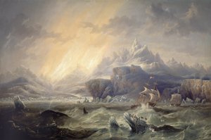 HMS "Erebus" ja "Terror" Etelämantereella tekijältä John Wilson Carmichael