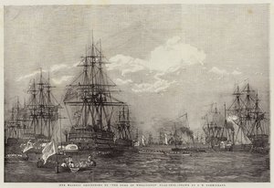 Hänen Majesteettinsa etenee The Duke of Wellingtonin lippulaivaan tekijältä John Wilson Carmichael