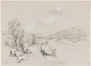 Ridley Hall, Bardon Mill, 1837 (eaa ja kynä paperilla) tekijältä John Wilson Carmichael