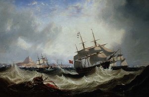 Lähetys Gibraltarilta raskaalla merellä tekijältä John Wilson Carmichael