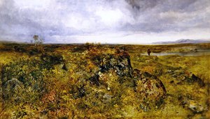 Kalastus joella (öljy kankaalle)