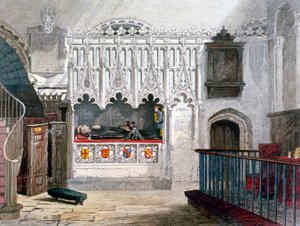 Monumentti St Bartholomew-the-Greatin kirkossa, Smithfield, Lontoo, 1851